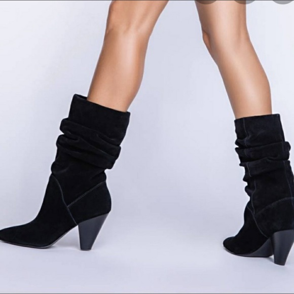 Suede slouchy boots sz 5 - Picture 2 of 6